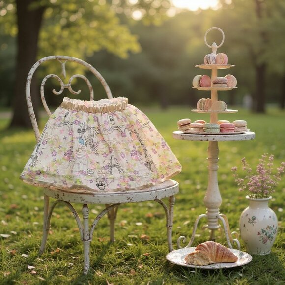 Disney toddler girls pink Mickey and Minnie Gold Bow Trim Elastic tutu SKORT 4t - Picture 1 of 11